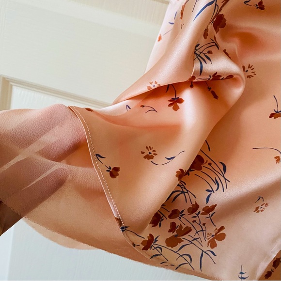 $248 NWT Reformation Irene Blush Pink Floral Print Silk Sleeveless Mini Dress 6 - Picture 8 of 13